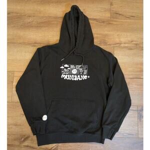 Mundane Streetwear Pullover Hoodie Adult Medium Happy Smiles Retro Skater Punk